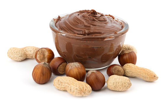 Chocolate cream and nuts