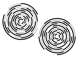 Design element Circular target effect on white background05
