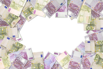 500 and 100  banknote euro  background