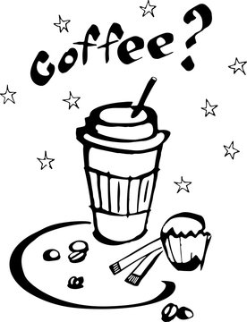 Fototapeta Coffee and cake