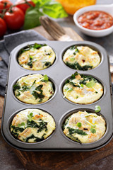 High protein egg muffins with kale