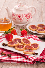 Strawberry tartlets.