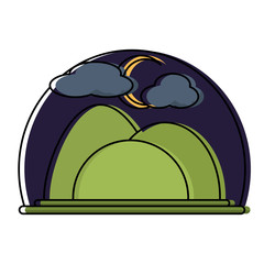 Mountains landscape icon