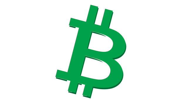 Bitcoin icona vettoriale crypto valuta o moneta virtuale ico