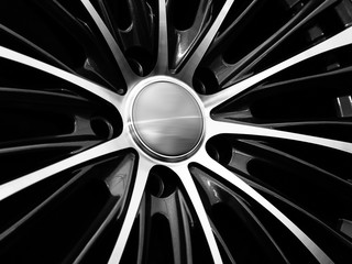 Alloy wheels black and white