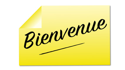 bienvenue mémo jaune