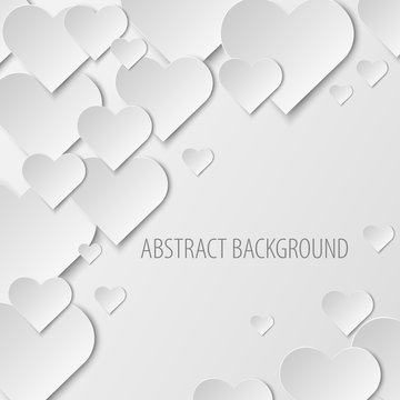 Abstract background of paper hearts