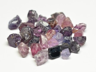 Spinel rough gemstones