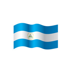 Nicaragua flag, vector illustration
