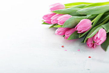Pink tulips for Valentines day