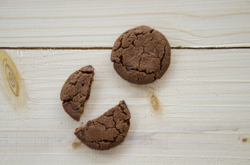 Fototapeta na wymiar The Chocolate Chip Cookies on the table