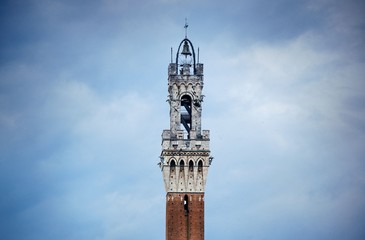 Fototapeta na wymiar Siena City Hall Bell Tower