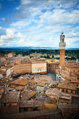 Siena bell tower - obrazy, fototapety, plakaty