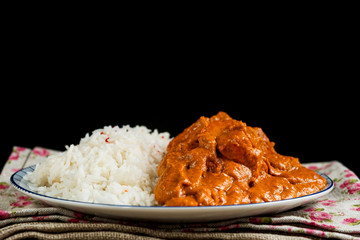 Handmade Indian curry chicken rice