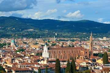 Florence skyline view rooftop