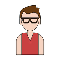 Man faceless cartoon