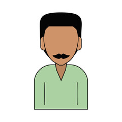 Man faceless cartoon