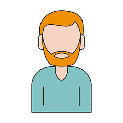 Man faceless cartoon