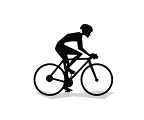 cycling silhouette cartoon design