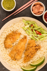 Japanese Style Deep Fried Chicken Tempura With Rice