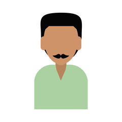 Man faceless cartoon