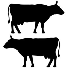 Cow icon black color
