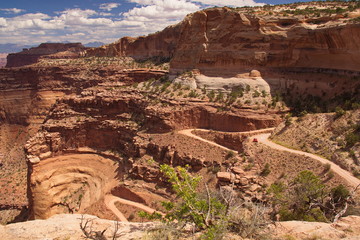 View from Shafer Canyon Viewpoint in Canyonlands NP in Utah in the USA
