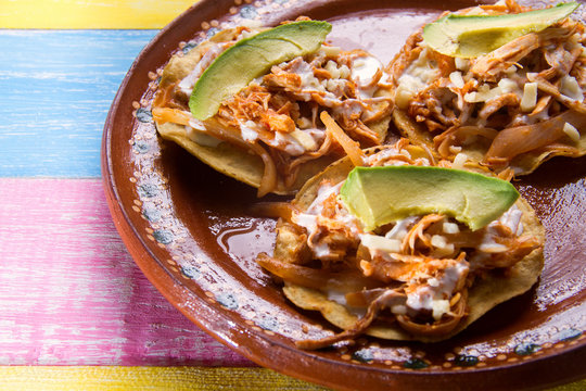 Mexican tinga tostadas