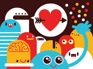 Happy Character Party for Fun