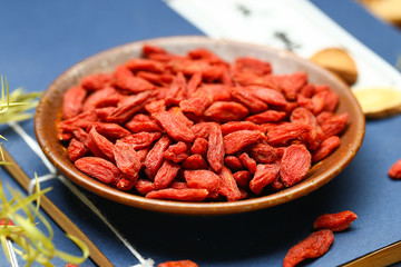 Chinese wolfberry in plate