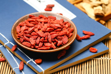Chinese wolfberry in plate