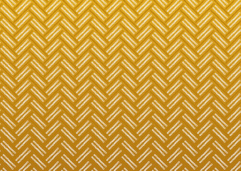 刺繍文様「網代文」（和風着物パターン）金色