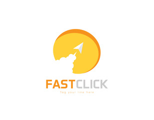 Fototapeta na wymiar Fast click logo