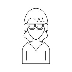 Woman faceless avatar