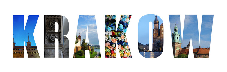 Fototapeta Krakow Poland collage obraz