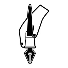 Hand with fountain pen