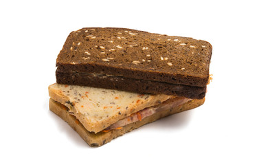 sandwich with bread isolated