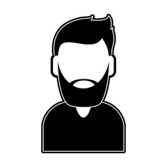 Man faceless cartoon