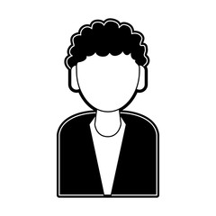 Man faceless cartoon