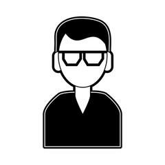 Man faceless cartoon