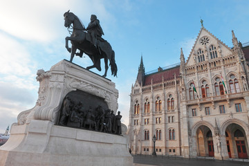 Fototapeta na wymiar The Parliament of Budapest, Hungary, Europe