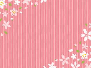 手書き風の桜のフレーム素材