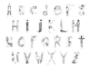 Alphabet of Sleeping Figures