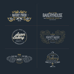 Set of bakery and bread