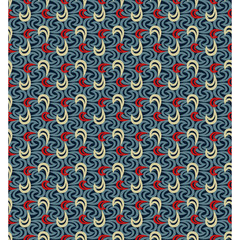 Seamless blue background with geometric pattern. Ideal for printing on fabric or paper. Vector illustration.