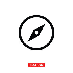 Compass vector icon, explore symbol