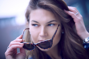 fashion woman with eyeglasses