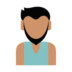 Man faceless cartoon icon vector illustration graphic design