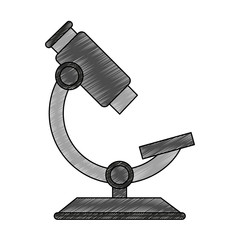 Microscope scientific tool icon vector illustration graphic design