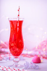 red cocktail for Valentines day